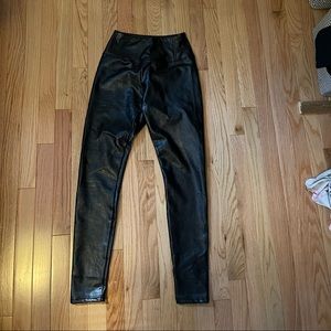 Faux leather leggings